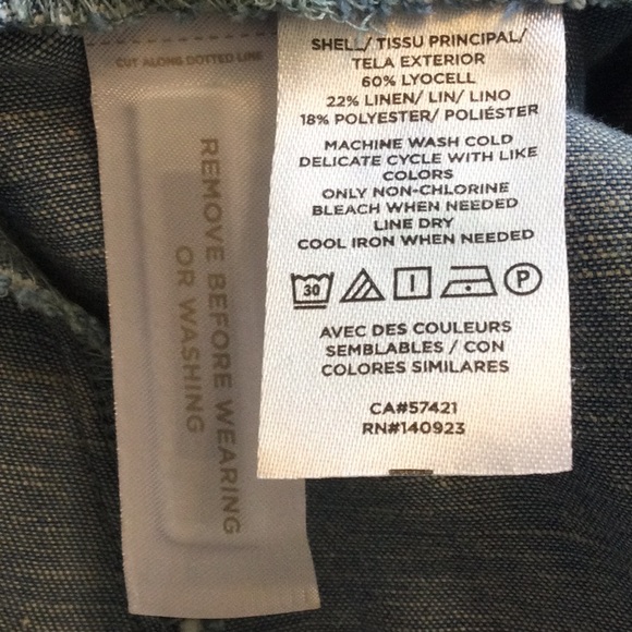 NWT LOFT Chambray Distressed Skirt Sz 4P - Picture 5 of 6